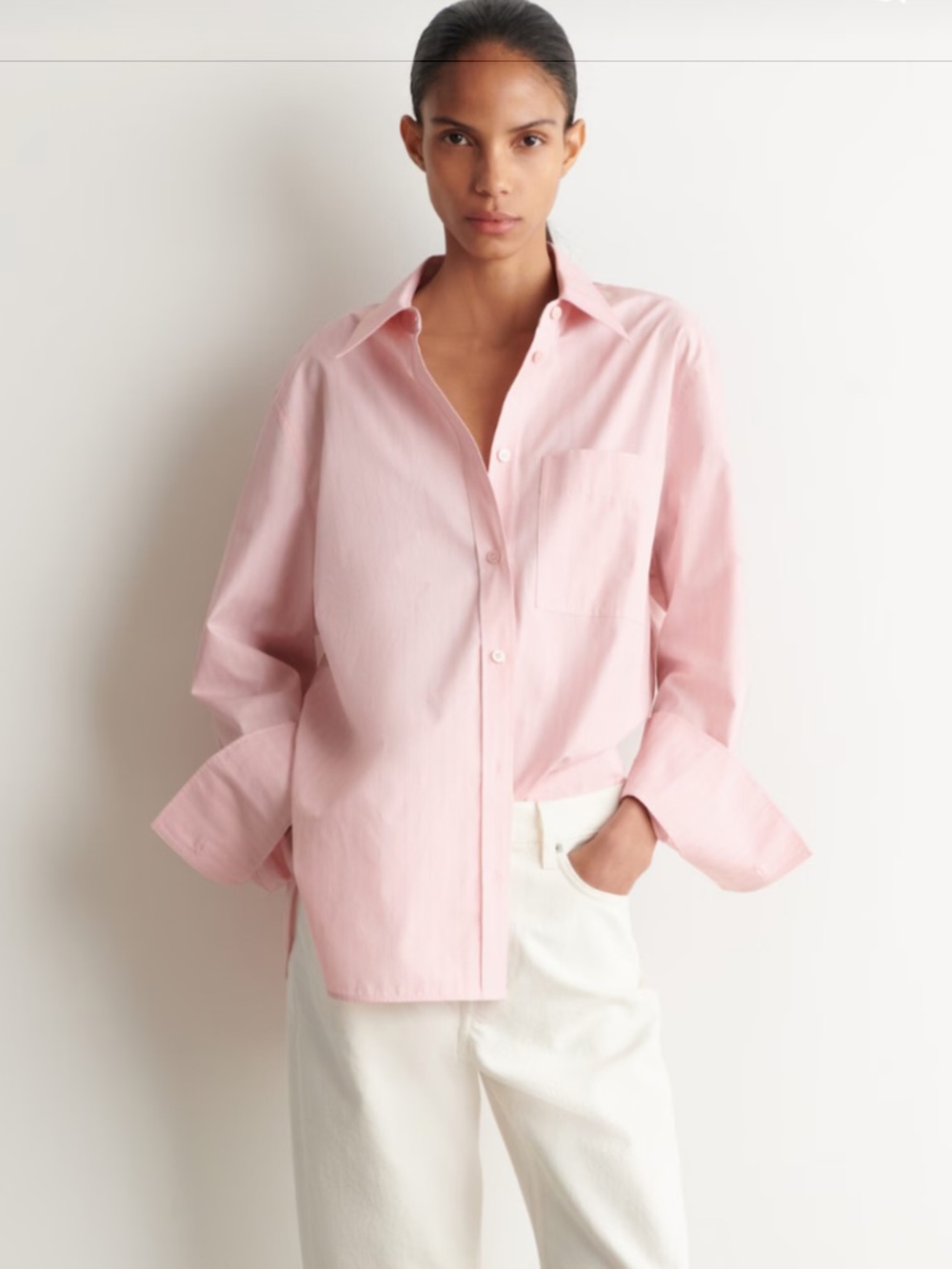 COS STRIPED COTTON SHIRT Size S